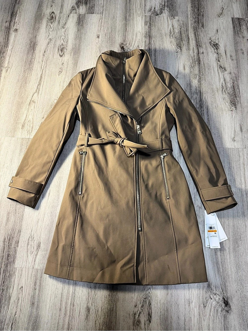 Calvin Klein Infinite Stretch Trench Coat in Brown